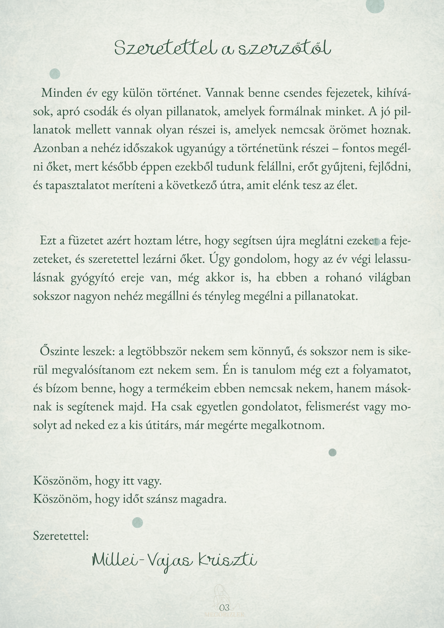 Évutazó - Egy csendes megálló két év között