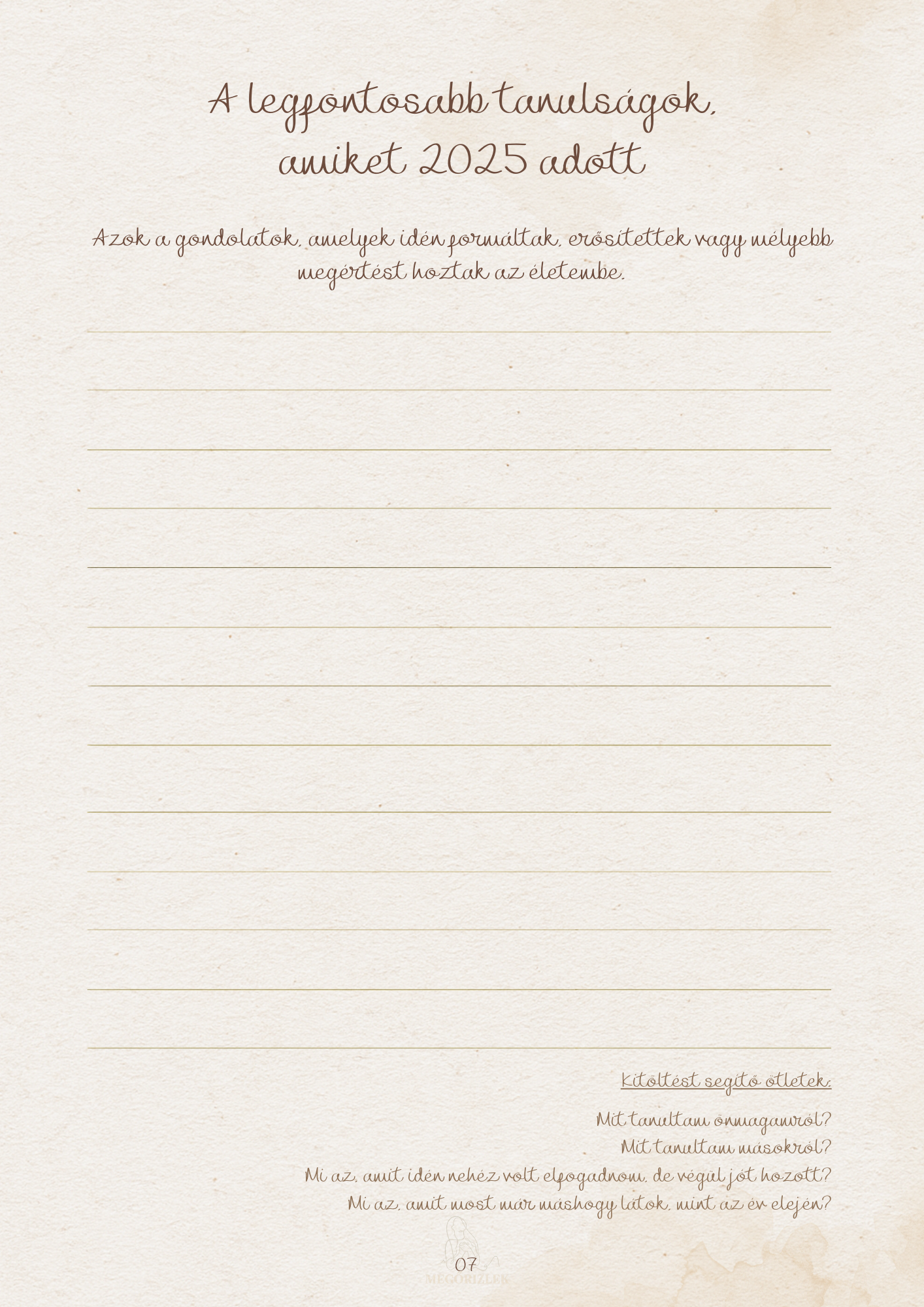 Évutazó - Egy csendes megálló két év között