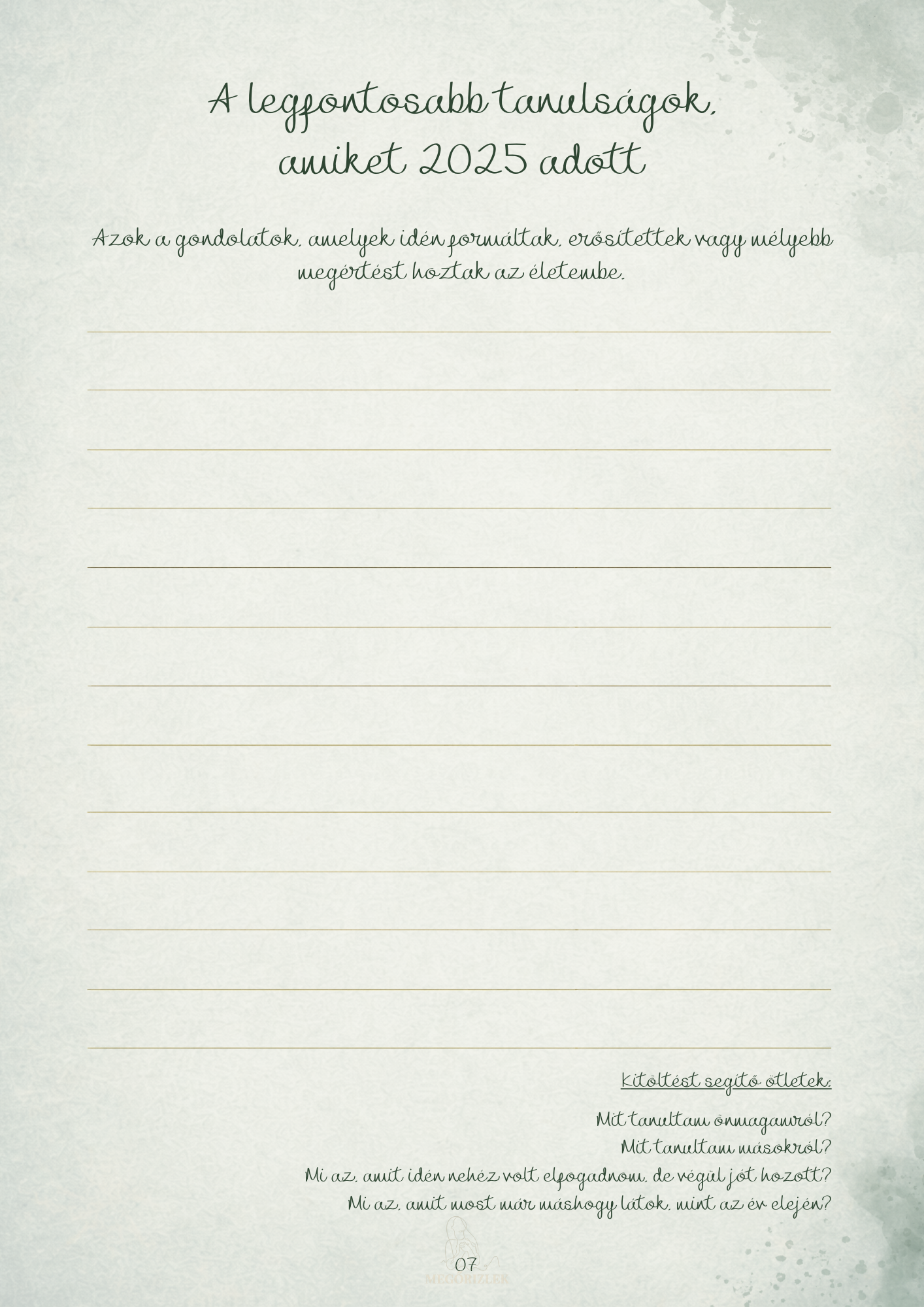 Évutazó - Egy csendes megálló két év között